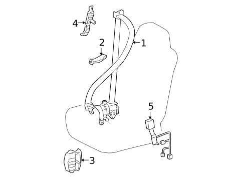 Front Seat Belts for 2011 Lexus GS450h #0