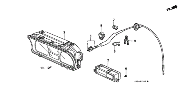 Combination Meter for 1990 Honda Civic #0