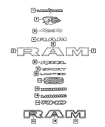 68776267AA - Exterior Ornamentation: Symbol Of Protest Nameplate, Left for Mopar Image