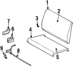 PT40SP8 - Body: Seat Back Cover for Dodge: Ram 1500, Ram 2500, Ram 3500 Image