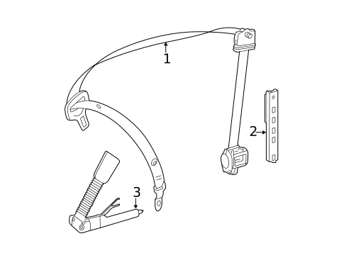 Seat Belt for 2007 Mercedes-Benz R 63 AMG&reg; #2
