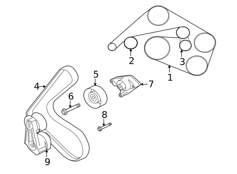 Belts & Pulleys for 2009 Jaguar XF #0