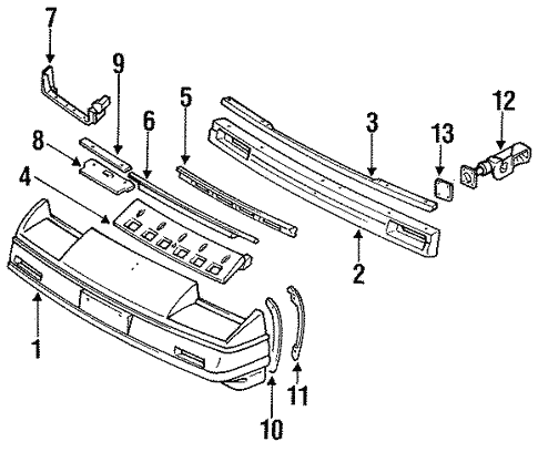 パーツ F.R Bumper & Components - Front for 1985 Nissan 300ZX | OEM