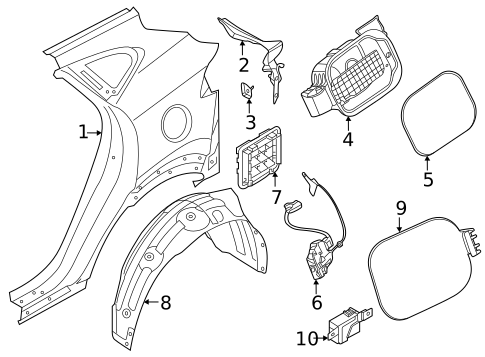 Fuel Door for 2025 Hyundai Tucson #0