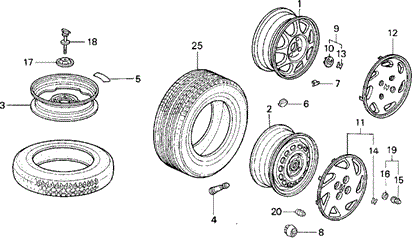 Wheel Disk for 1995 Honda Civic #0