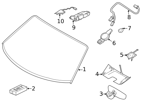 Glass - Windshield for 2023 Porsche 911 #0