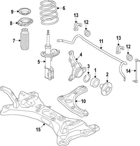 Front Suspension for 2019 Nissan Versa #0