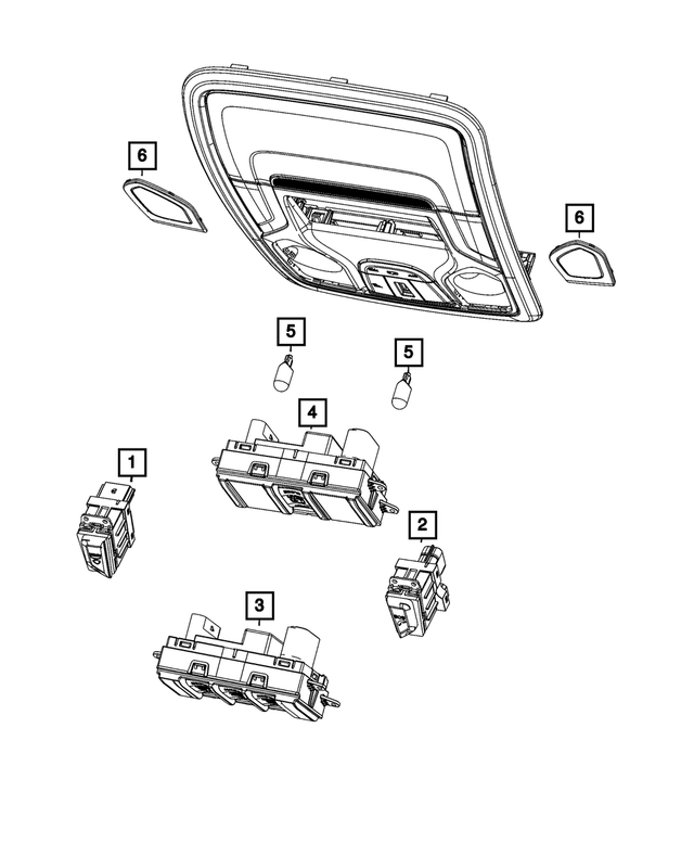 68584849AA - Electrical: Console Switch for Mopar Image