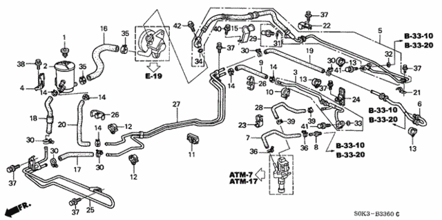 P.S. Hoses - Pipes for 2000 Acura TL #0