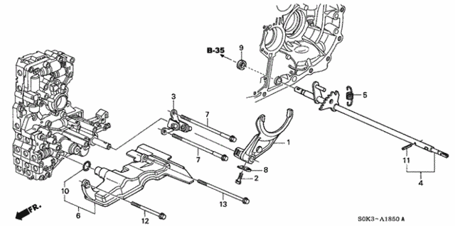 5AT Shift Fork for 2003 Acura TL #0