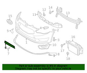 2014-2016 Kia Cadenza License Molding 86519-3R600 | OEM Parts Online
