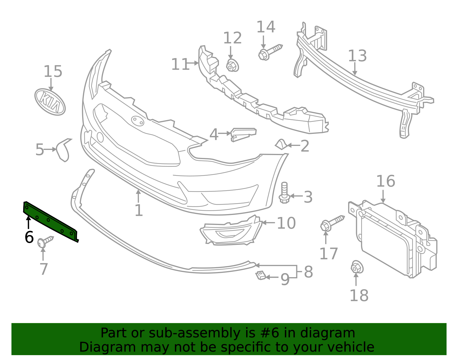 86519-3R600 - License Molding 2014-2016 Kia Cadenza | Kia Cheap Parts