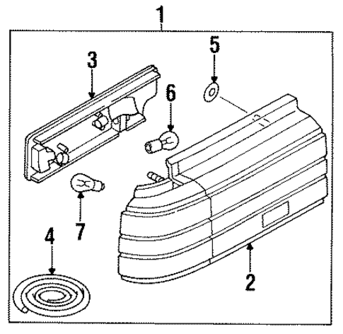 Tail Lamps for 1988 Nissan Stanza #0