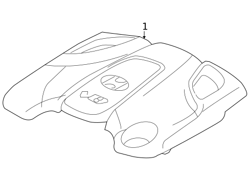 Engine Appearance Cover for 2009 Kia Borrego #0