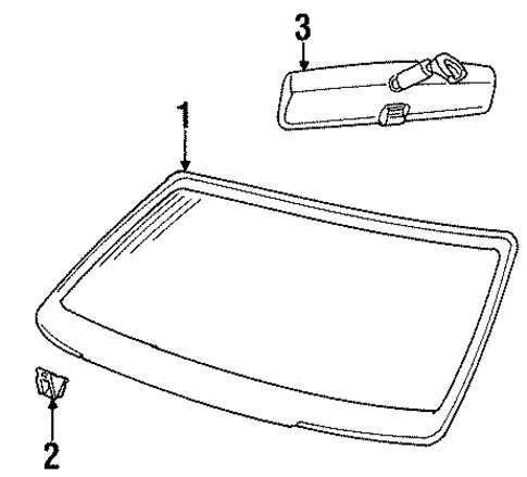 Glass - Windshield for 2002 Ford Crown Victoria #0