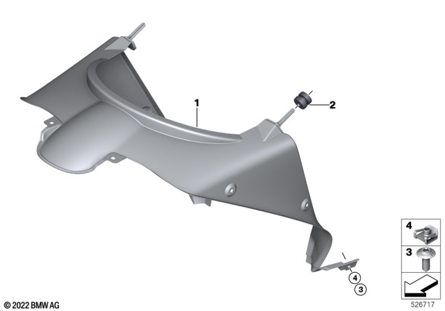 46637915214 - : Air Duct, Radiator for BMW-Motorrad Image