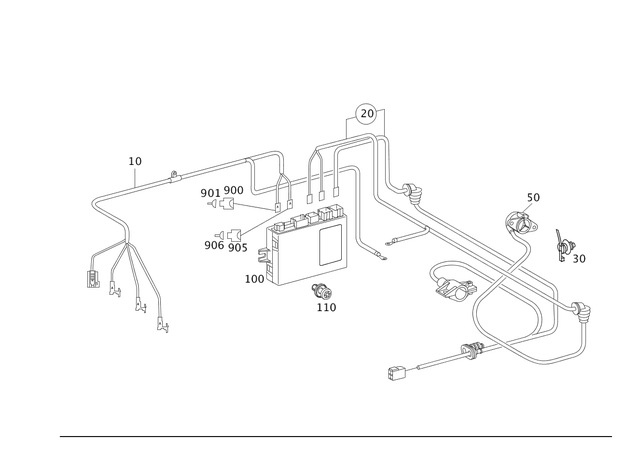 2214407408 - Trailer Coupling: Wiring Harness for Mercedes-Benz: 250, 300S, S350, S400, S500, S550, S600, S63 AMG Image image