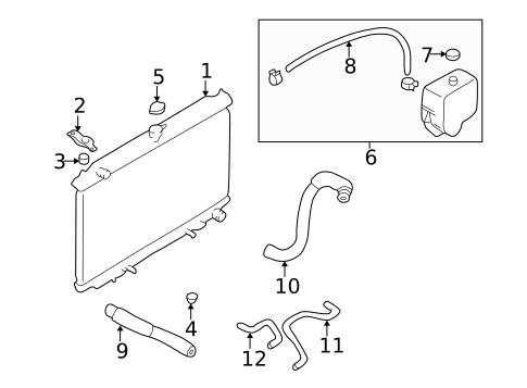 Radiator & Components for 2004 INFINITI I35 #0