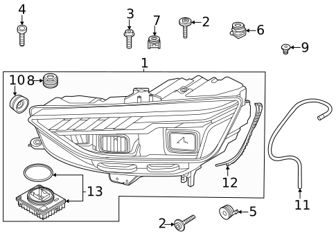 Headlamp Components for 2025 Audi A4 allroad #0