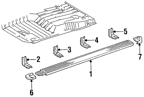 Exterior Trim - Pillars for 1997 Toyota Land Cruiser #0