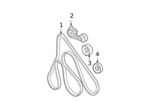 Belts & Pulleys for 2008 Ford Explorer #0