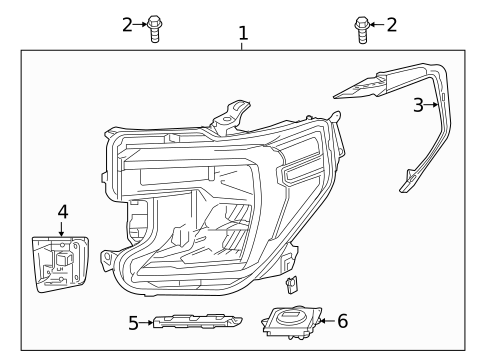Headlamp Components for 2021 GMC Sierra 1500 #0
