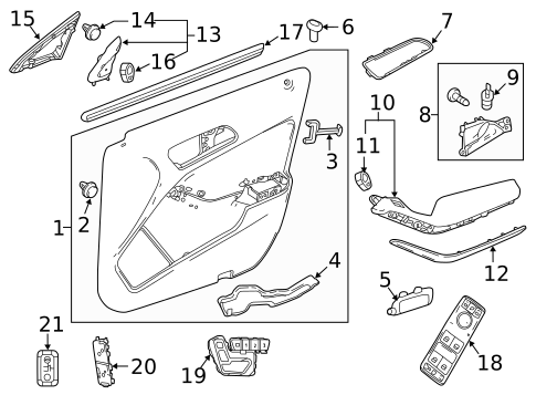 Interior Trim - Front Door for 2016 Mercedes-Benz E63 AMG S #2