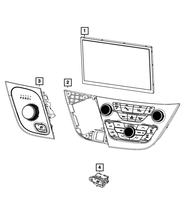 68437339AI - Electrical: Display Center Stack for Mopar Image image