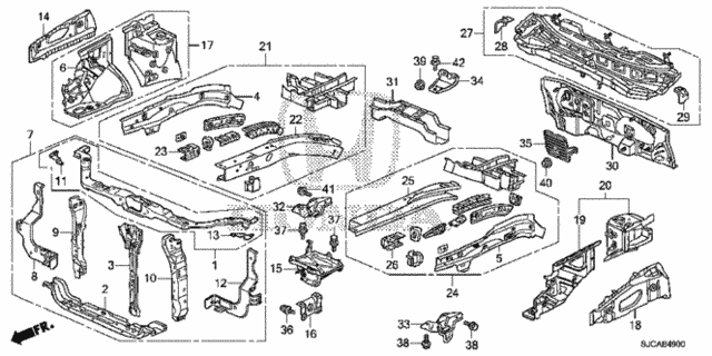 Front Bulkhead - Dashboard for 2014 Honda Ridgeline #0