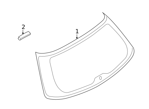 Glass - Lift Gate for 2013 Subaru Tribeca #0