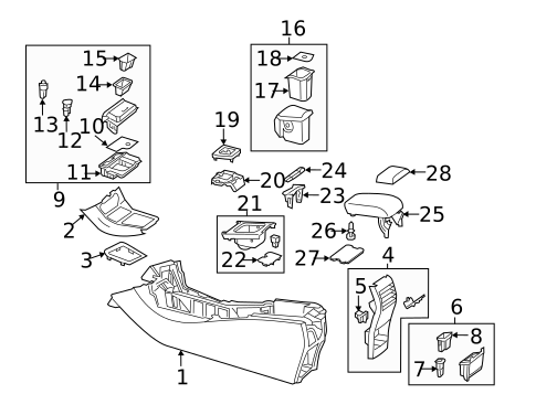 Center Console for 2017 Mercedes-Benz B 250e #2