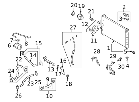 Evan-Fischer Radiator Support Assembly For 2007-2008 Chevrolet Aveo Sedan (1.6L, Direct Fit)