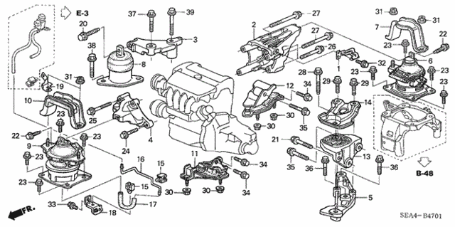 Engine Mounts (AT) for 2004 Acura TSX #0