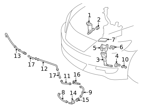 Headlamp Washers/Wipers for 2010 Lexus LS600h #0
