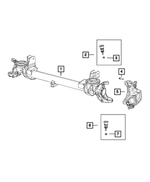 5086673AB - Differential and Drive Line: Steering Knuckle Socket Nut for Mopar Image