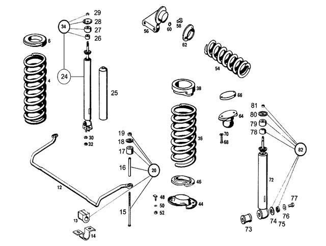 1103260281 - : Mount, Shock Absorber, VLRUB for Mercedes-Benz: 190C, 190DC, 220b, 220Sb, 230SL, 250S, 250SE, 250SL, 280SE, 280SL Image