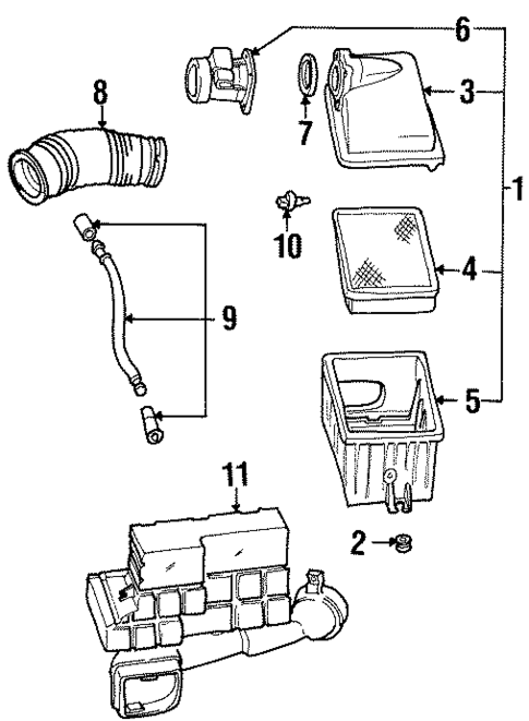 Air Intake for 1998 Ford Windstar #0