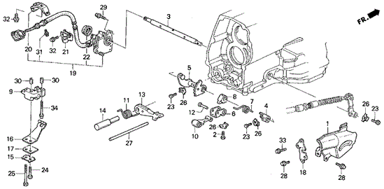 AT Control Lever for 1992 Acura Vigor #0