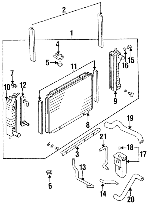 Radiator & Components for 1993 Nissan Quest #0