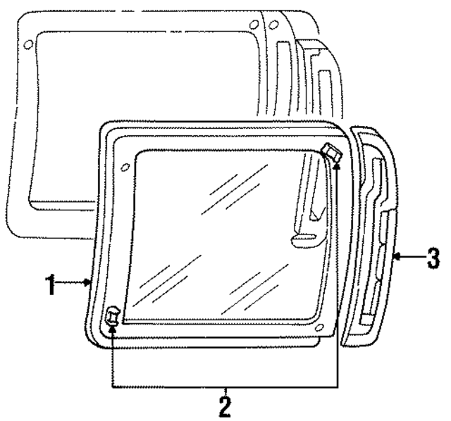 8971810232 - Body: Quarter Glass for Acura Image