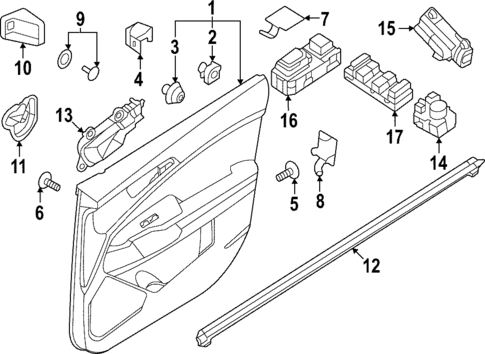 Interior Trim - Front Door for 2025 Kia Sportage #0