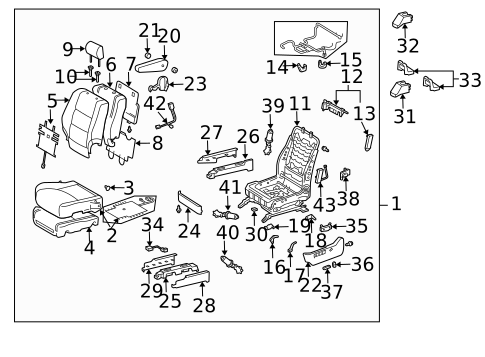Front Seat Components for 2006 Lexus GX470 #0