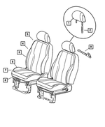 1DN971K2AA - Interior Trim: Headrest Sleeve for Mopar Image image