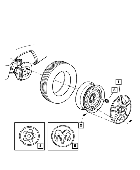 Enjoliveurs et chapeaux de roue pour 2007 Chrysler Town & Country #0