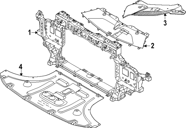 64101CU000 - : Radiator Support for Hyundai Image