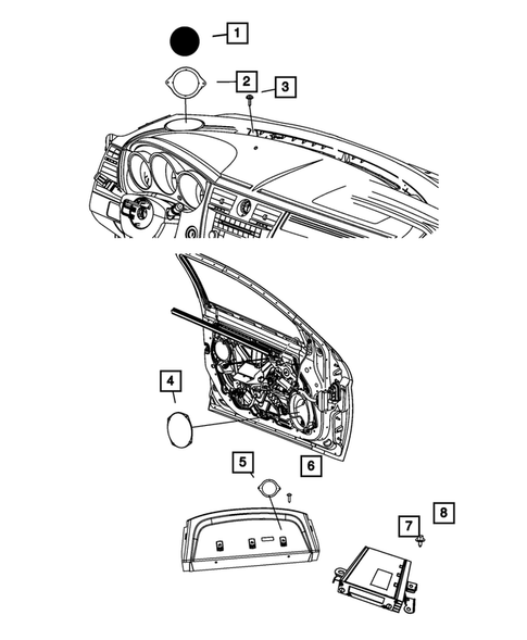 Radio, Antenna, and Speakers for 2007 Chrysler Sebring #1