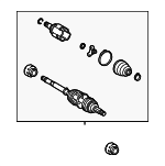 4341002A03 - Front Drive Axle: Axle Assembly for Toyota: Corolla, Matrix Image