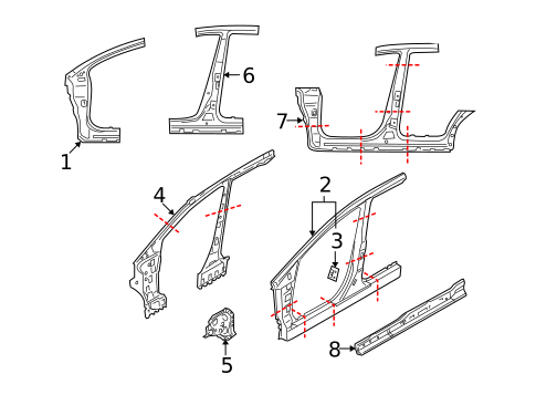 Hinge Pillar for 2011 Mazda CX-9 #0