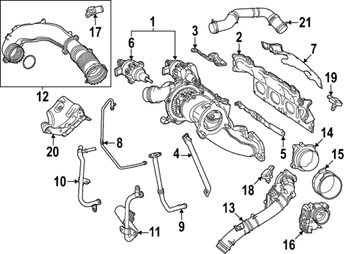 Turbocharger & Components for 2021 Mercedes-Benz GLA35 AMG #0