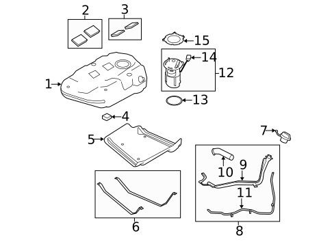 Fuel System Components for 2009 Ford Taurus #1